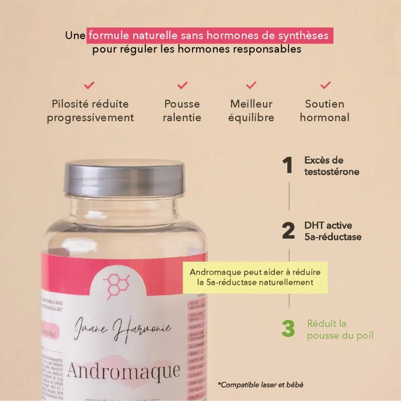 bénéfices Complément alimentaire Andromaque - SOPK Hirsutisme