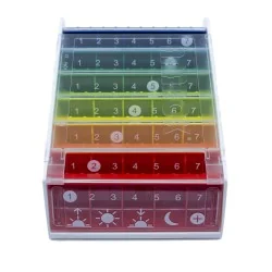 Pilulier 7 jours Anabox Arc en ciel Number