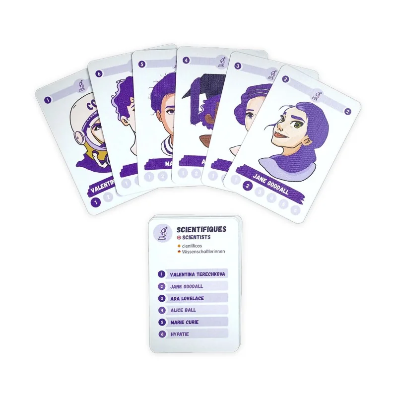 Jeu 7 familles inspirantes - sur les femmes connues ou oubliées exemples de femmes