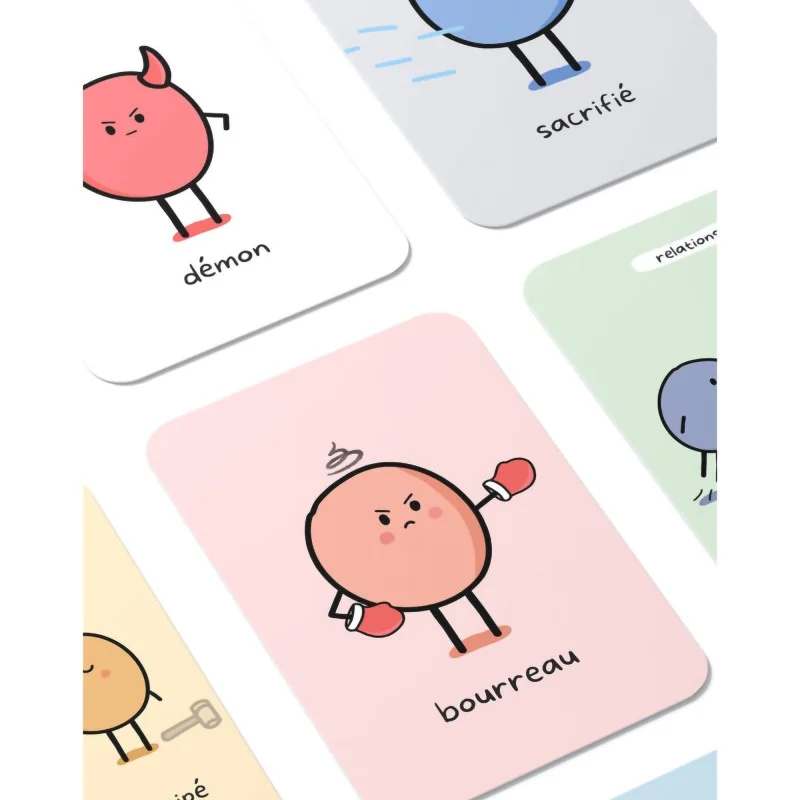cartes illustrées sur les différents types de relations