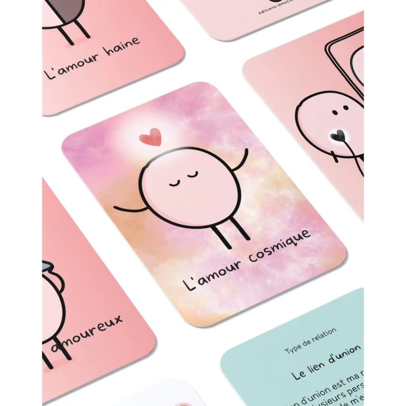 cartes illustrant les différentes façons d'aimer