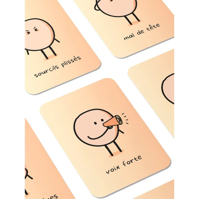 cartes illustrées sur les sensations corporelles