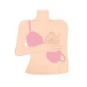 Prothèse mammaire externe portée dans une brassière post-opératoire