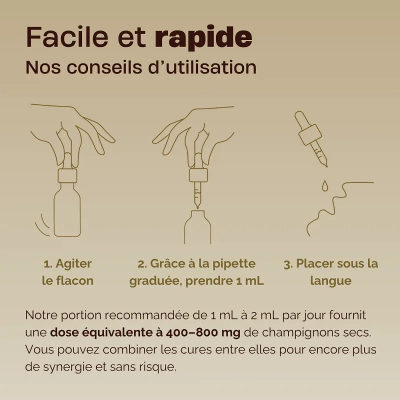 Gouttes Ménopause à base de champignons français bio