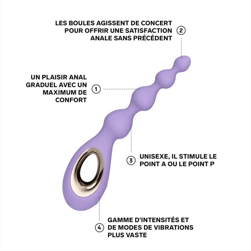 Soraya Beads - Vibromasseur anal avec boules