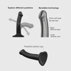 Dildo flexible double densité - Gode à mémoire de forme