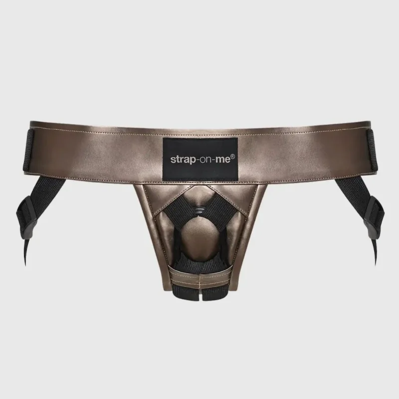 Harnais strap-on Curious en similicuir - Taille ajustable
