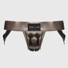 Harnais strap-on Curious en similicuir - Taille ajustable