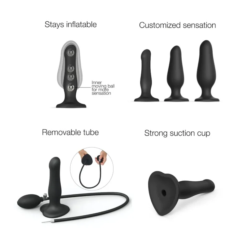 Dildo Plug Anal Gonflable – Plug anal expansible en silicone