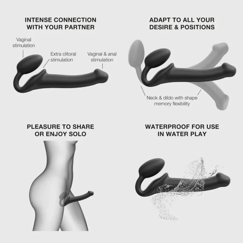 Strap-on flexible classique - Semi-réaliste