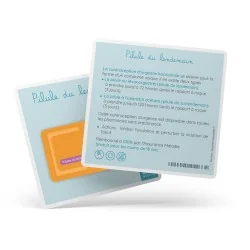 Pilule du lendemain de démonstration avec carte explicative