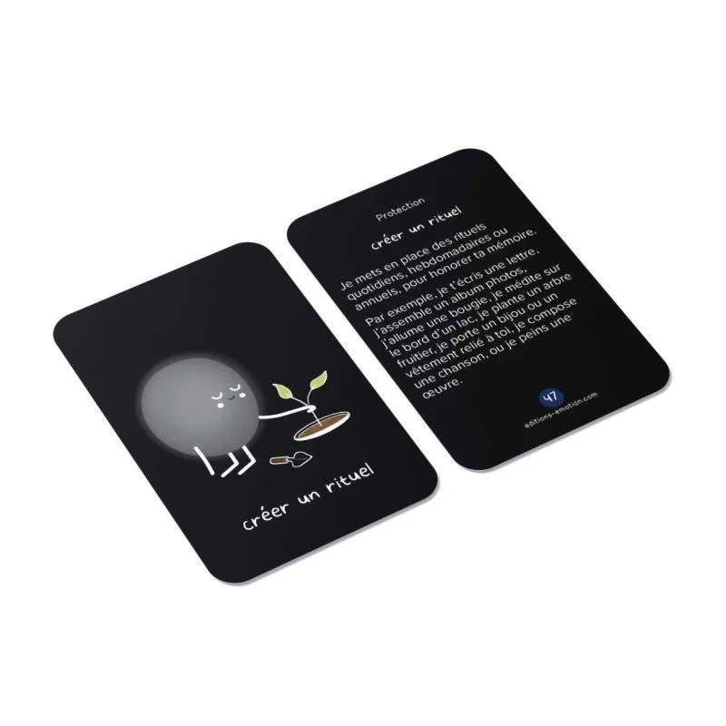 exemple carte illustrée sur le deuil
