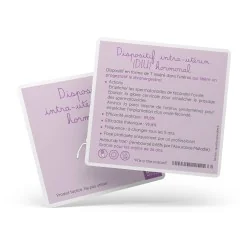 exemple du verso d'une carte explicative du kit contraception