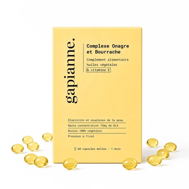 packaging et capsules de bourrache et onagre