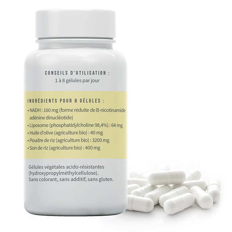 Ingrédients Nucleoxine NADH liposomé 20mg