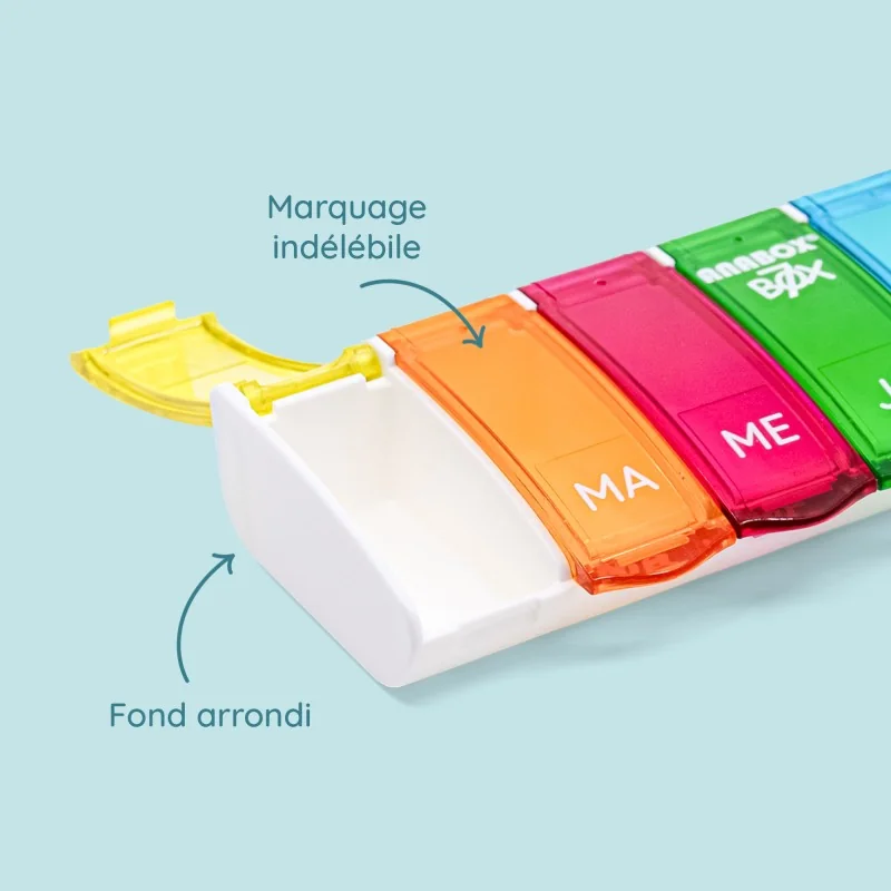 Pilulier hebdomadaire Anabox Box7 Multicolore