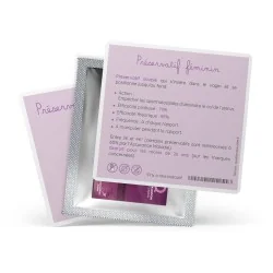 fiche descriptive avec préservatif féminin de démonstration