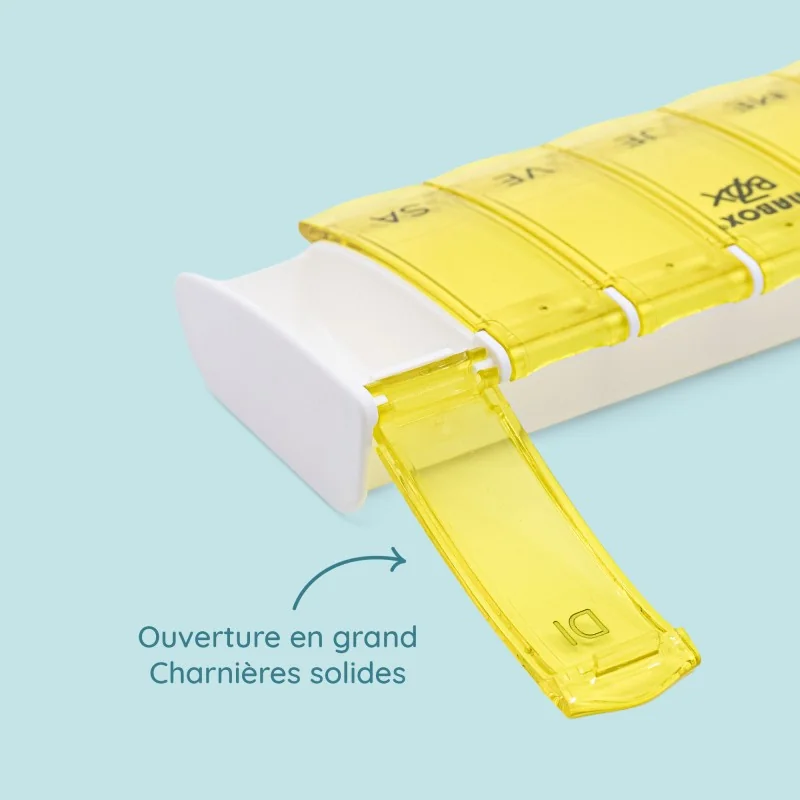 Pilulier hebdomadaire Anabox Box7 Jaune