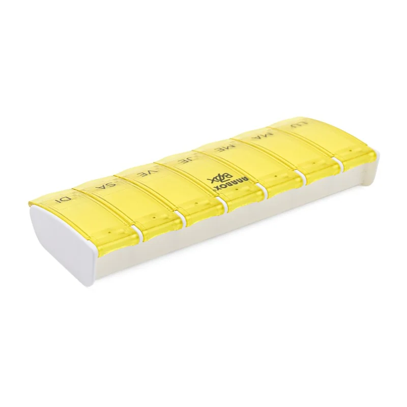 Pilulier hebdomadaire Anabox Box7 Jaune