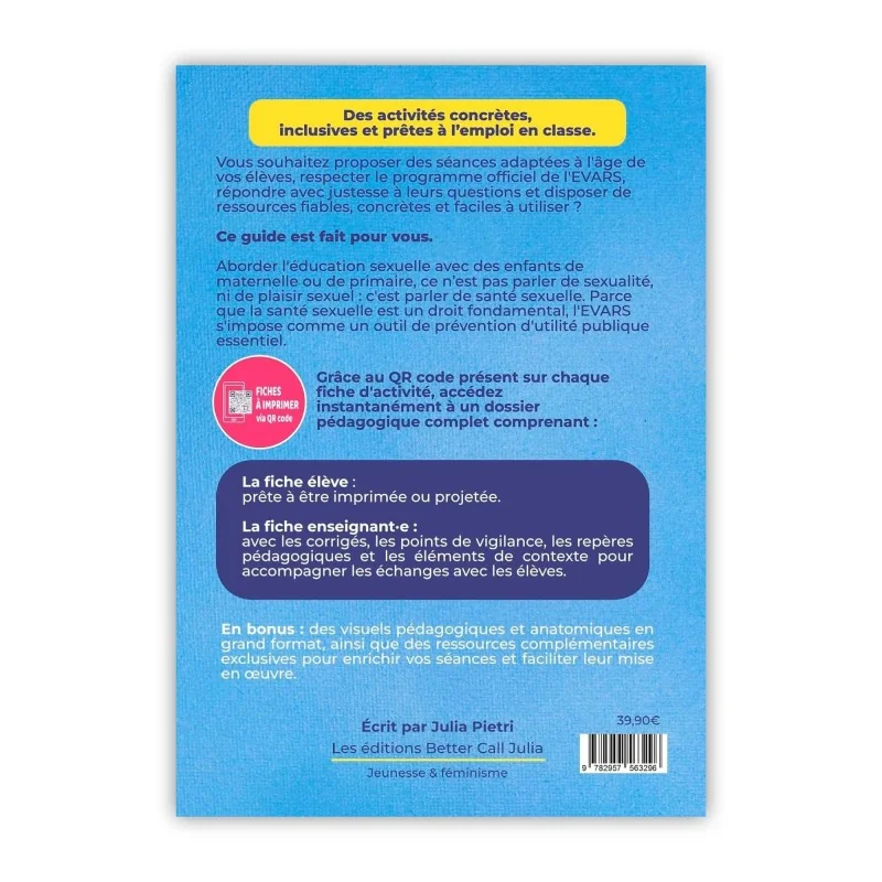 Livre Kit EVAR pour maternelle et élémentaire derrière de couverture