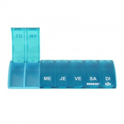 Pilulier 7 cases Box7 Bleu - Turquoise