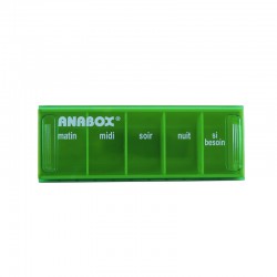 Pilulier Anabox journalier vert anis de côté