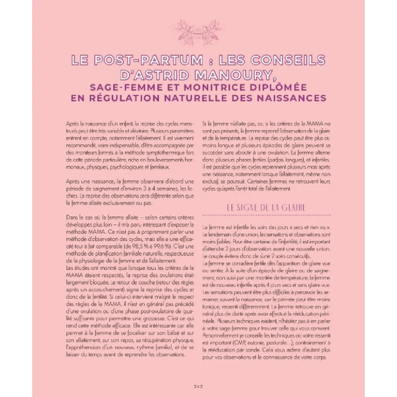 Livre cycle féminin et contraceptions naturelles