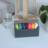 Pilulier semainier Anabox Multicolore Matin Midi Soir avec étui gris