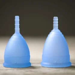 Coupe menstruelle Lunacopine bleue Taille 1 et 2