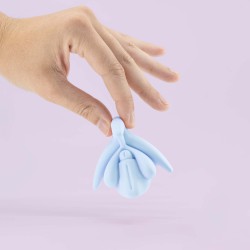 modèle pédagogique clitoris à taille réelle bleu dimensions