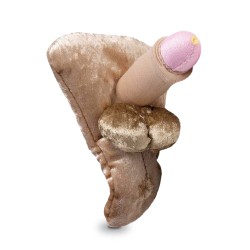 Modèle de pénis érigé décalotté en peluche de paomi