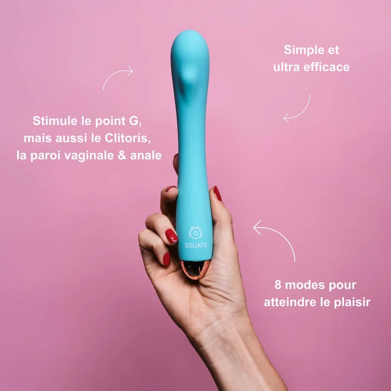 Vibromasseur Clitoridien Liky Goliate Rechargeable USB, Silicone Rose Sans Phtalate
