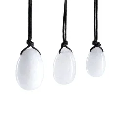 Coffret de 3 oeufs de Yoni Cristal de roche qualité Extra