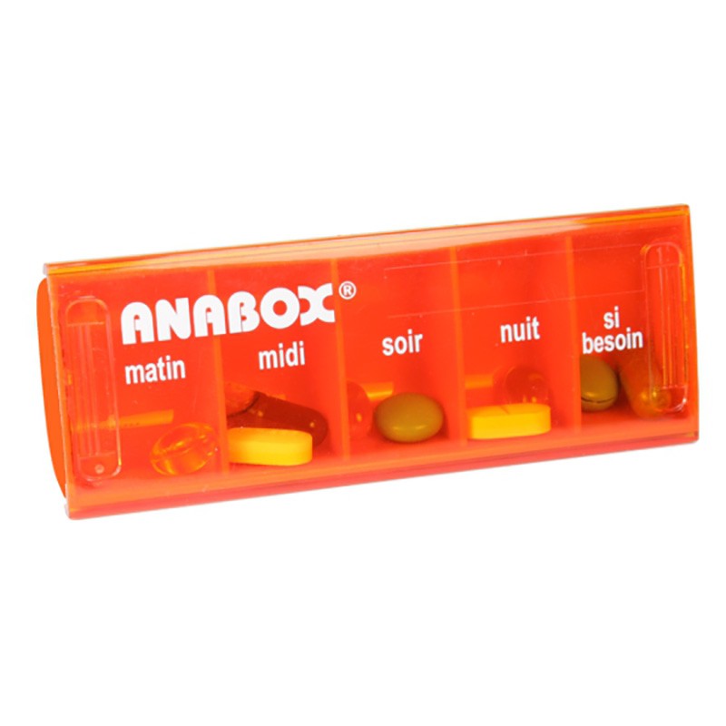 Pilulier journalier Anabox orange