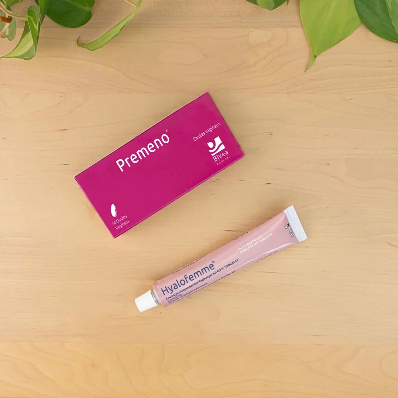 Duo sécheresse intime : gel hyalofemme et ovules premeno