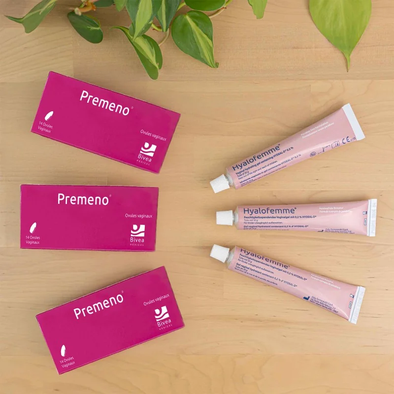 Routine Duo sécheresse intime : lot de 3 premeno et de 3 hyalofemme Routine Duo sécheresse intime : lot de 3 premeno et de 3 hyalofemme
