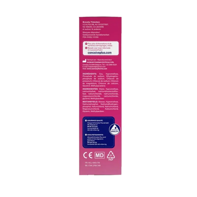 Instruction Lubrifiant fertilité Conceive + Instruction Lubrifiant fertilité Conceive +