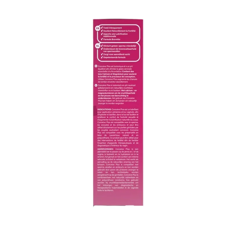 Instruction Lubrifiant fertilité Conceive + Instruction Lubrifiant fertilité Conceive +