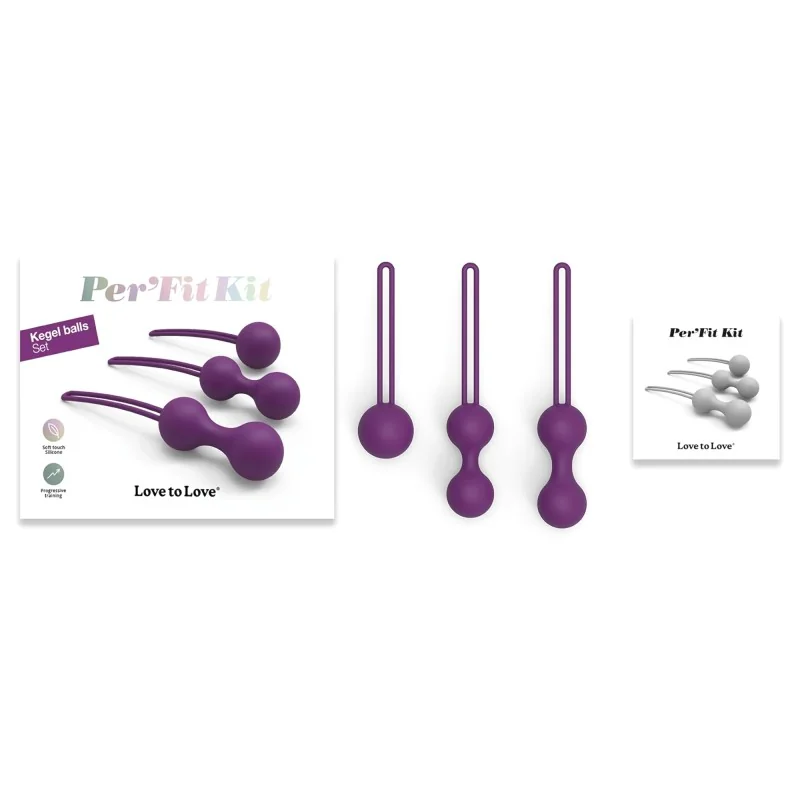 Set de 3 boules Kegel Per'Fit Kit Set de 3 boules Kegel Per'Fit Kit