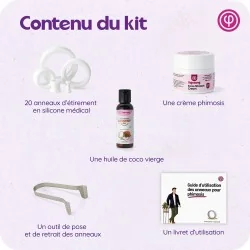 Kit Phimosis - Anneaux + huile + crème