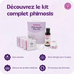 Kit Phimosis - Anneaux + huile + crème