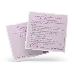 diu hormonal de démonstration avec fiche explicative verso