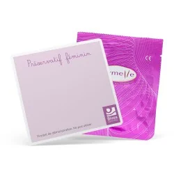 fiche descriptive avec préservatif féminin de démonstration