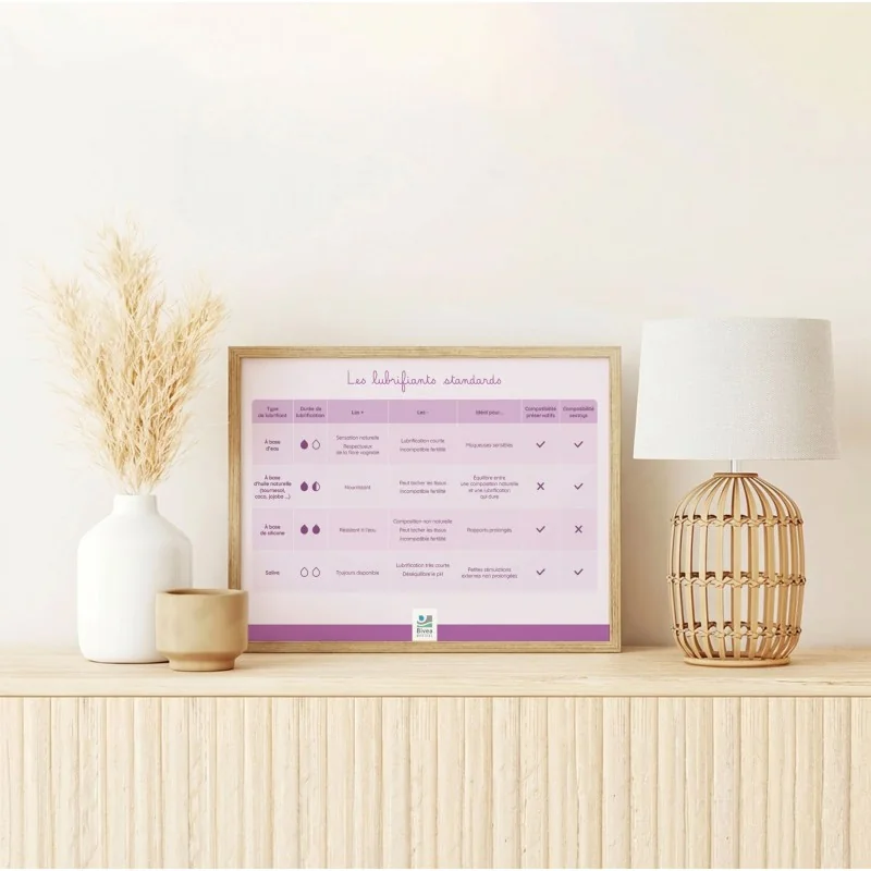 Tableau des différents types de lubrifiants standards encadré