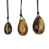 Lot de 3 oeufs de Yoni Oeil de tigre tailles 30,40 et 45 mm