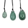 Lot de 3 oeufs de Yoni Aventurine tailles 30,40 et 45 mm