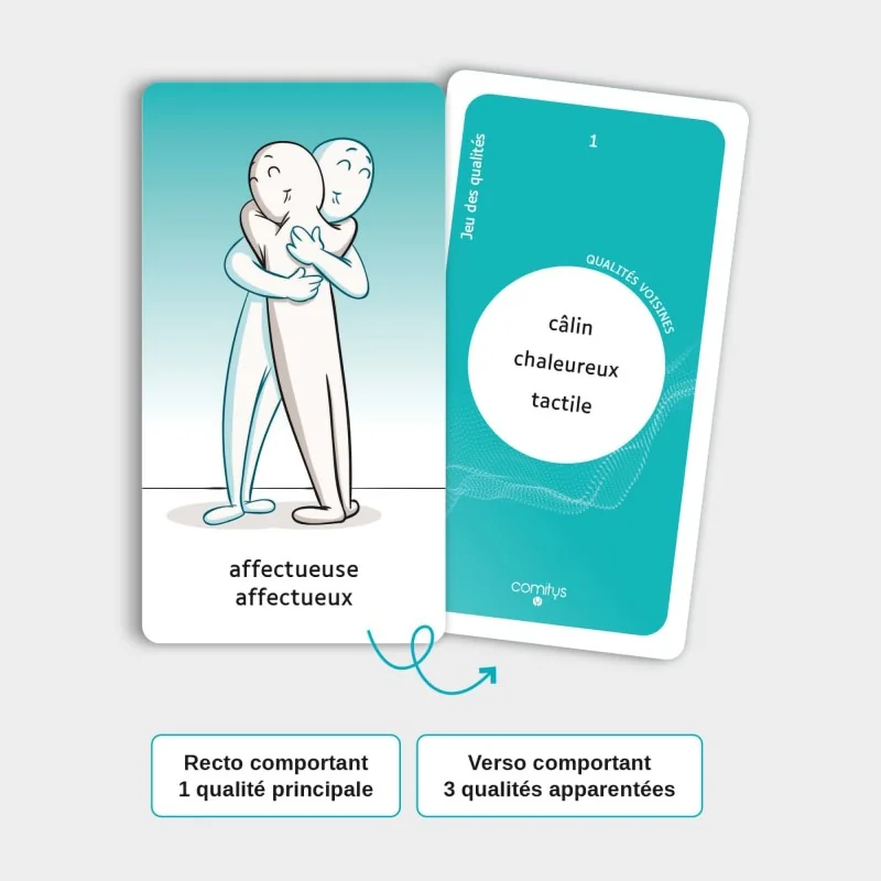 carte recto verso jeu des qualités