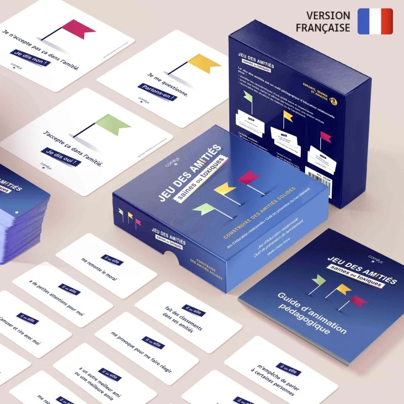 exemples de cartes du jeu des amitiés saines ou toxiques de comitys