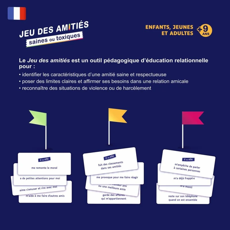 objectifs jeu des amitiés saines ou toxiques de comitys